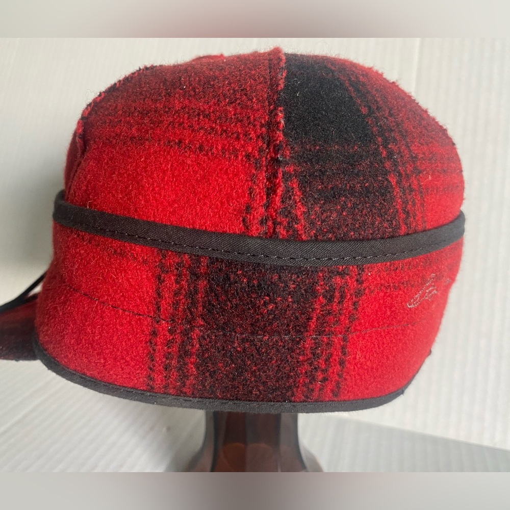 Stormy Kromer Rancher Wool Hat Cap Red/Black Plaid - 6 1/2 - Picture 6 of 8